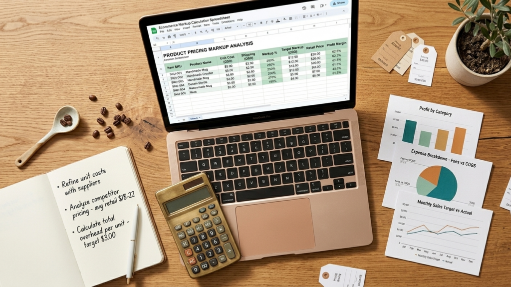 markup calculator used to calculate product pricing and profit margin
